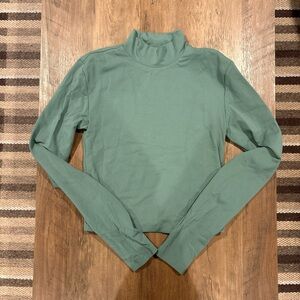 Aritzia Babaton Teal Long Sleeve Mockneck
